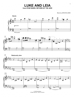 page one of Luke And Leia (from Star Wars: Return of the Jedi) (Easy Piano)