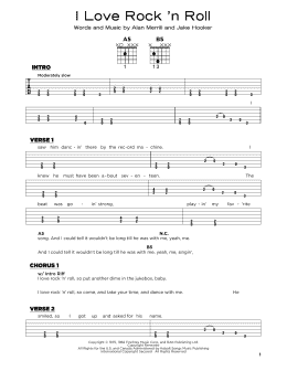 page one of I Love Rock 'N Roll (Really Easy Guitar)