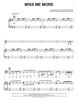 page one of Miss Me More (Piano, Vocal & Guitar Chords (Right-Hand Melody))