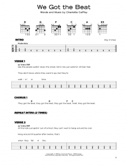 page one of We Got The Beat (Really Easy Guitar)