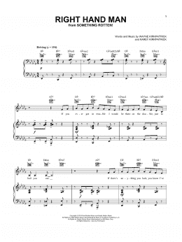 page one of Right Hand Man (from Something Rotten!) (Vocal Pro + Piano/Guitar)
