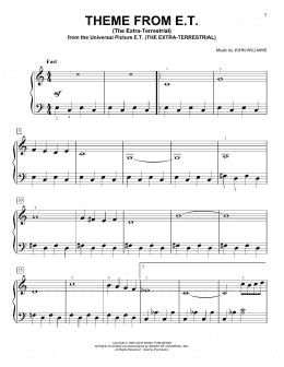 page one of Theme From E.T. (The Extra-Terrestrial) (Easy Piano)