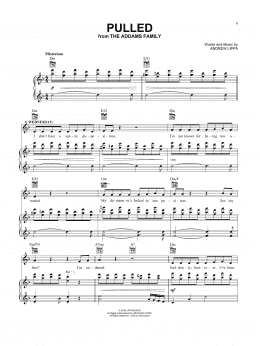 page one of Pulled (from The Addams Family Musical) (Vocal Pro + Piano/Guitar)