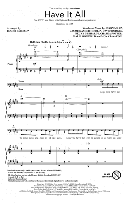 page one of Have It All (arr. Roger Emerson) (SATB Choir)