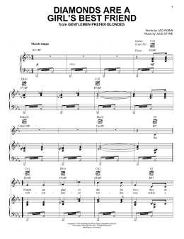 page one of Diamonds Are A Girl's Best Friend (from Gentlemen Prefer Blondes Musical) (Vocal Pro + Piano/Guitar)