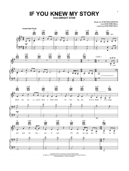 page one of If You Knew My Story (from Bright Star Musical) (Vocal Pro + Piano/Guitar)