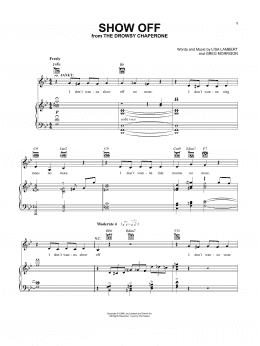 page one of Show Off (from The Drowsy Chaperone Musical) (Vocal Pro + Piano/Guitar)