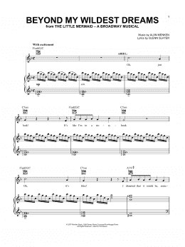 page one of Beyond My Wildest Dreams (from The Little Mermaid Musical) (Vocal Pro + Piano/Guitar)