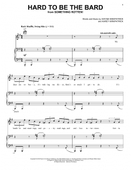 page one of Hard To Be The Bard (from Something Rotten!) (Vocal Pro + Piano/Guitar)
