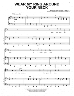 page one of Wear My Ring Around Your Neck (Piano & Vocal)
