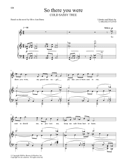 page one of So there you were (from Cold Sassy Tree) (Piano & Vocal)