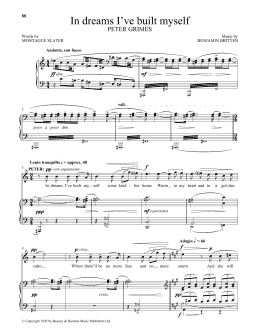 page one of In dreams I've built myself (from Peter Grimes) (Piano & Vocal)