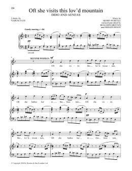 page one of Oft she visits this lov'd mountain (from Dido And Aeneas) (Piano & Vocal)