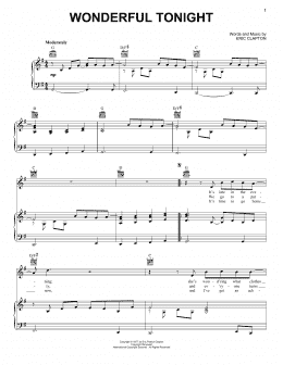 page one of Wonderful Tonight (Vocal Pro + Piano/Guitar)
