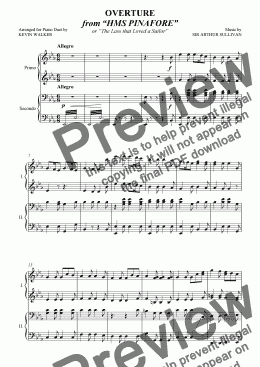 page one of Overture to "HMS Pinafore"