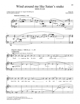 page one of Wind around me like Satan's snake (from Miss Julie) (Piano & Vocal)