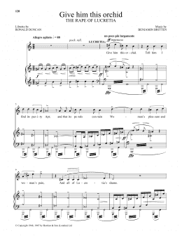 page one of Give him this orchid (from The Rape Of Lucretia) (Piano & Vocal)