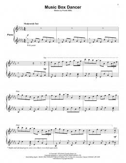 page one of Music Box Dancer (Keyboard Transcription)