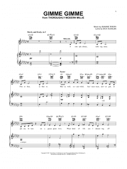 page one of Gimme Gimme (from Thoroughly Modern Millie) (Vocal Pro + Piano/Guitar)