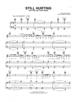page one of Still Hurting (from The Last 5 Years) (Vocal Pro + Piano/Guitar)