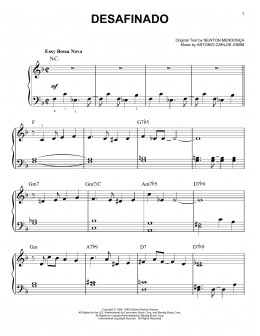 page one of Desafinado (Very Easy Piano)