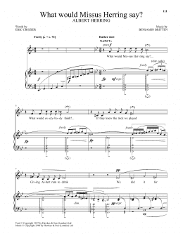 page one of What would Missus Herring say? (from Albert Herring) (Piano & Vocal)
