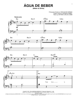 page one of Agua De Beber (Water To Drink) (Very Easy Piano)