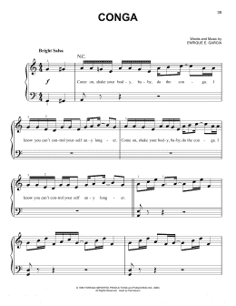 page one of Conga (Very Easy Piano)