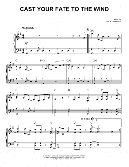 page one of Cast Your Fate To The Wind (Very Easy Piano)