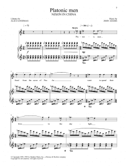 page one of Platonic men (from Nixon In China) (Piano & Vocal)