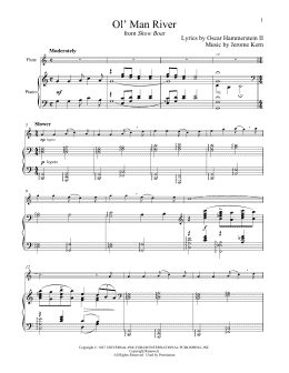 page one of Ol' Man River (from Show Boat) (Flute and Piano)