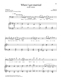 page one of When I got married (from Our Town) (Piano & Vocal)