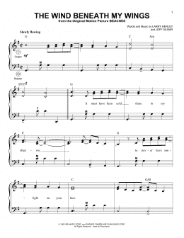 page one of The Wind Beneath My Wings (Accordion)