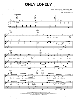 page one of Only Lonely (Piano, Vocal & Guitar Chords (Right-Hand Melody))