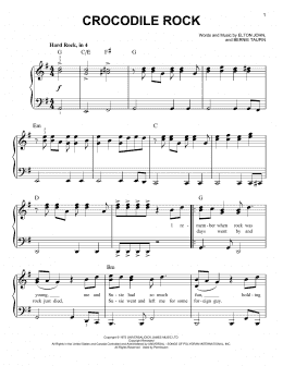 page one of Crocodile Rock (from Rocketman) (Easy Piano)