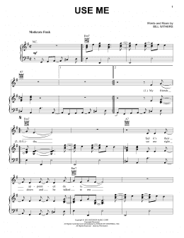 page one of Use Me (Piano, Vocal & Guitar Chords (Right-Hand Melody))