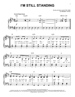 page one of I'm Still Standing (from Rocketman) (Easy Piano)