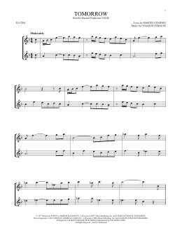 page one of Tomorrow (from Annie) (Flute Duet)