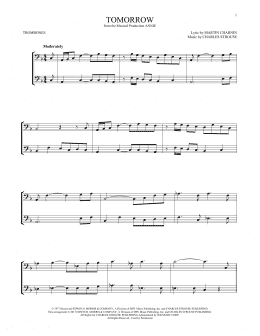 page one of Tomorrow (from Annie) (Trombone Duet)