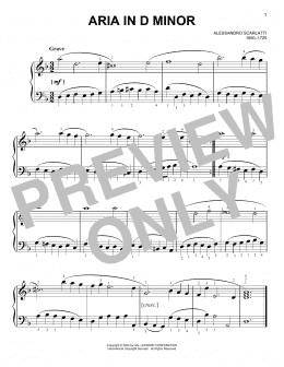 page one of Aria (Easy Piano)