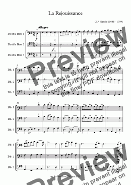page one of La Rejouissance - Score and parts