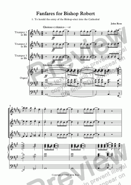 page one of Fanfare - Fulda (3 trumpets, organ)
