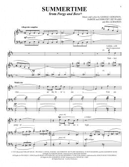 page one of Summertime (Piano & Vocal)