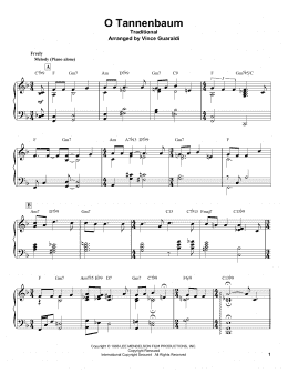 page one of O Tannenbaum (Piano Transcription)