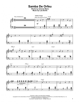page one of Samba De Orfeu (Piano Transcription)