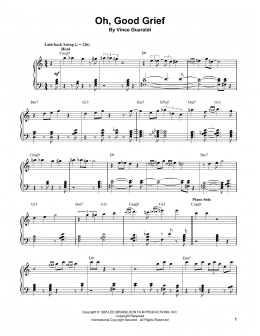 page one of Oh, Good Grief (Piano Transcription)