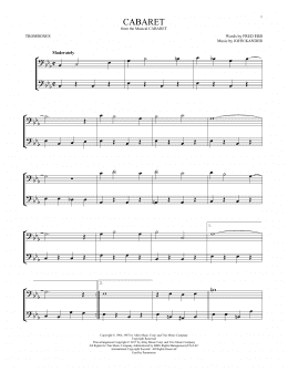 page one of Cabaret (Trombone Duet)