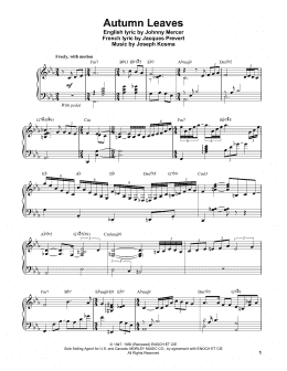 page one of Autumn Leaves (Piano Transcription)