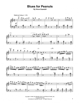 page one of Blues For Peanuts (Piano Transcription)