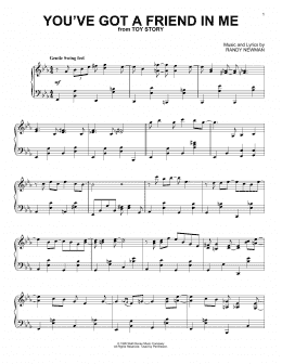 page one of You've Got A Friend In Me (from Toy Story) (Piano Solo)